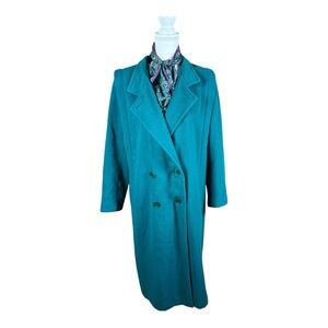 Vintage Green Double-Breasted‎ Women's Trench Coat